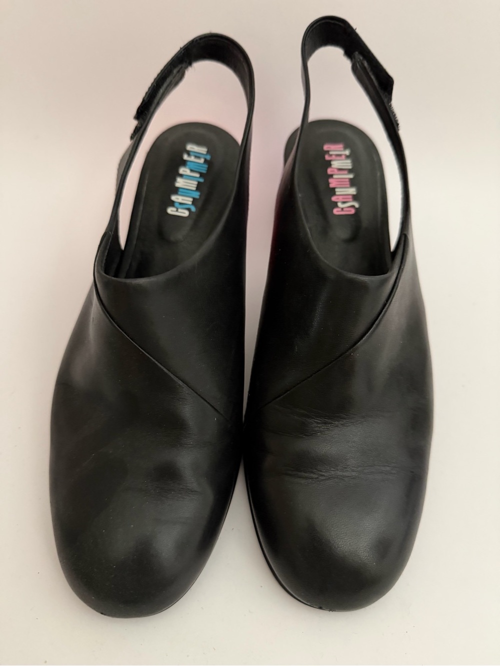 Camper Twins Black Slingback Color-Block Heels 38 - Picture 2 of 4
